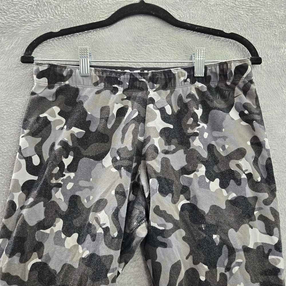Nike Women Activewear Pants L Gray Leggings‎ Camouflage Logo 28
